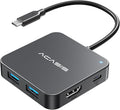 USB C Hub 10Gbps, Multiport Adapter with 4K 60Hz HDMI, 100W Power Delivery, 3 USB A3.1+1 USB-C 3.1 Data Port, USB C to HDMI Adapter for MacBook, Dell, Lenovo, Surface, iPad PRO, XPS(Grey)