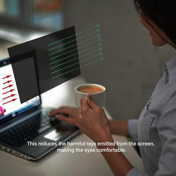 15.6 Inch - 16:9 Aspect Ratio - Laptop Privacy Screen Filter for Widescreen Laptop - Notebook - Anti-Glare - Anti-Scratch Protector Film for Data confidentiality