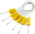 Leadseals(R) 100 Steel Cable Seals Metal Security Seal Numbered Metal Truck Trailer Seals Security Tags Tamper Evident Tags Container Seals Pull Tight Steel Wire Seals (Yellow, 100pcs)
