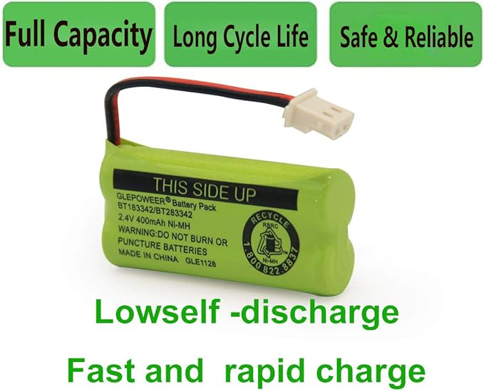 BT183342 BT283342 BT166342 BT266342 BT162342 BT262342 Battery Compatible with CS6114 CS6419 CS6719 EL52300 CL80111 Cordless Handset Phone (Pack of 4)