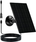 Zivif 4W Solar Panel for Security Camera, Solar Panel Charger with USB-C & Micro USB Ports, Compatible with Rechargeable Battery Camera, 360° Adjustable Mount