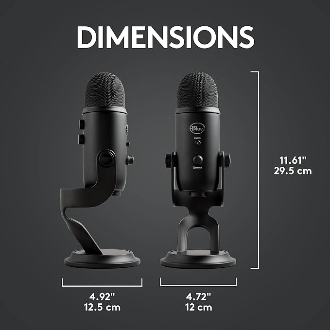 Blue Yeti Streaming Micophone Kit with Microphone for PC/Mac/PS4/PS5