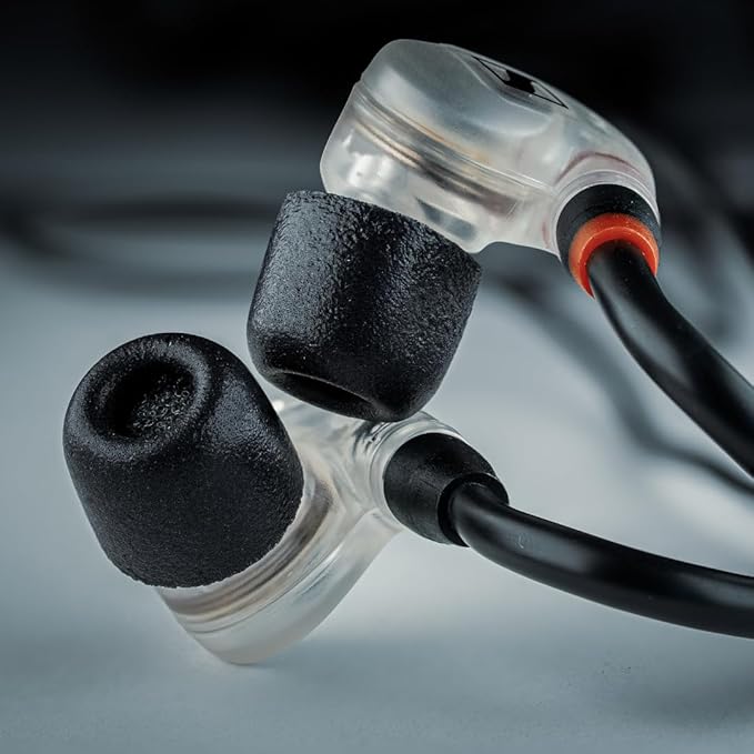Comply 500 Core Series | Memory Foam Replacement IEM Ear Tips for KZ, Moondrop, FiiO Sennheiser & More | Superior Noise Isolation, Ultimate Comfort, Secure Fit | Round, Black, Small (3 Pairs)
