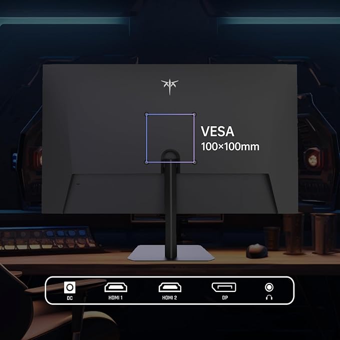 KTC 24.5'' Gaming Monitor 180Hz FHD,Fast IPS 1080P 1 ms, 128% sRGB HDR10,Freesync HDMI x 2 /DP x 1 VESA Tilt Adjustable Xbox PS5 Switch (HDMI Cable Included)