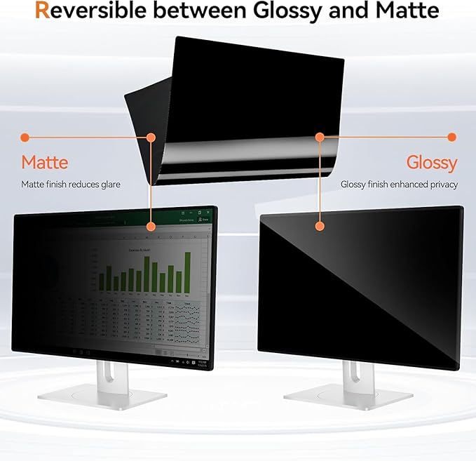 [5-Pack] 31.5 Inch Computer Privacy Screen for 16:9 Widescreen Monitor, Anti Glare Anti-UV Eye Protection Desktop PC LED Monitor Filter, Removable Anti-Scratch Screen Film 31in