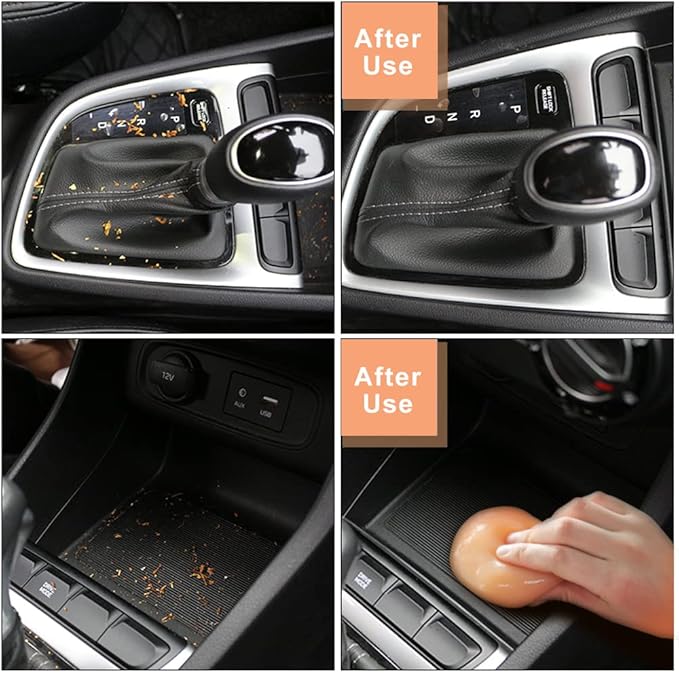 TICARVE 2Pack New Cleaning Gel Detail Putty Car Gel Auto Detailing Tools Car Interior Cleaner Car Cleaning Slime Car Assecories Keyboard Cleaner Orange (320g/11.2oz)