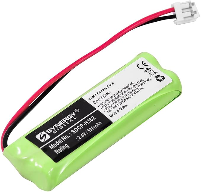 Synergy Digital Cordless Phone Batteries, Compatible with Vtech 89-1337-00-00, BT18443, BT28443 Cordless Phone Batteries (Ni-MH, 2.4V, 500 mAh), Set of 4