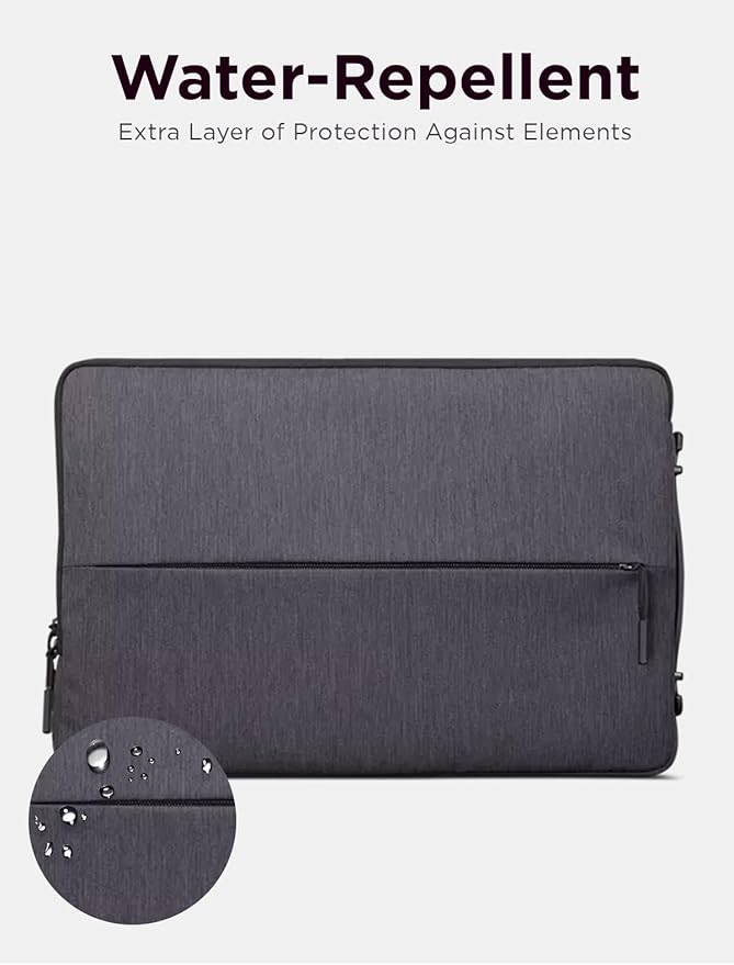 Lenovo 600 Bluetooth Silent Mouse, Blue Optical Sensor, Adjustable DPI, 4 Button & Urban Laptop Sleeve 14 Inch for Laptop/Notebook/Tablet Compatible with MacBook Air/Pro