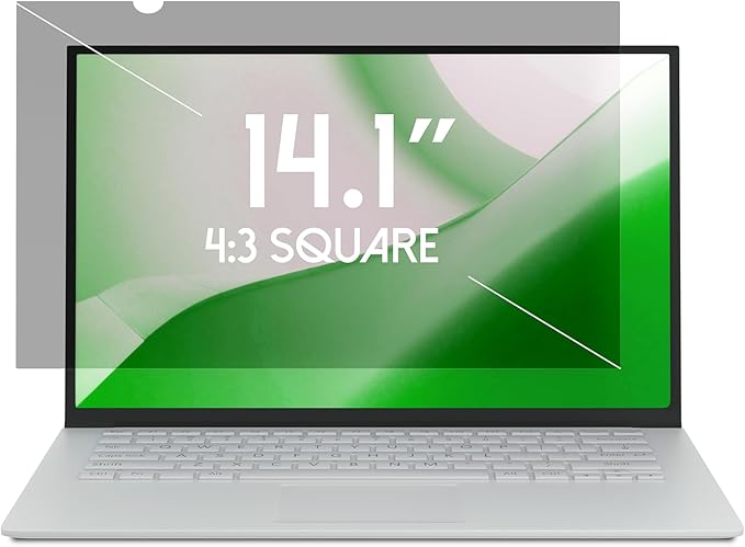 14.1 Inch Laptop Privacy Screen Shield for 4:3 Display - Anti Glare Computer Privacy Screen Cover | Blue Light Blocking Screen Protector | Scratch Resistant UV Filter | Attachment Type