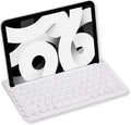 Macally Bluetooth Keyboard for Tablet | Wireless Keyboard for iPad mini/Air/Mini, iPhone (Multi-Device, Built-in Stand, Rechargeable) Easy to Use and Cute Portable - White
