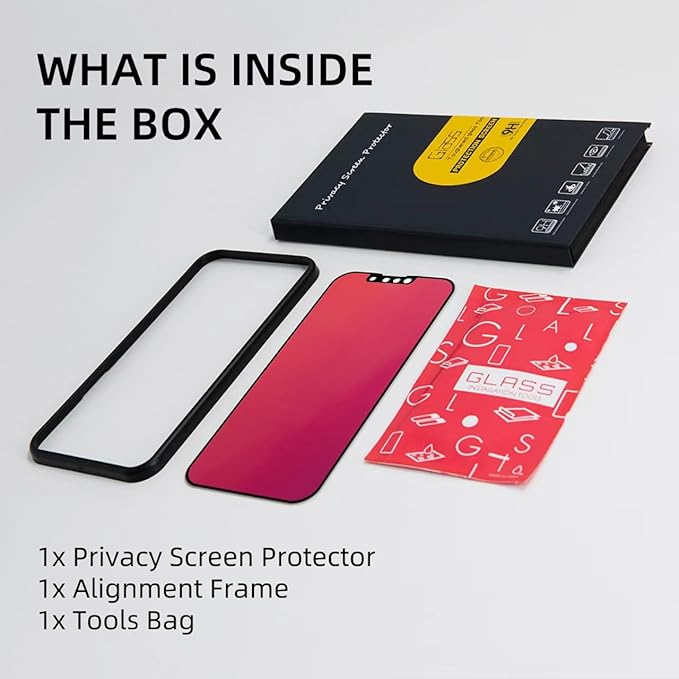 EGKimBa Privacy Screen Protector Compatible with iPhone 13 Mini, 5.4 inch Gradient Colorful Electroplated Anti-Spy Anti-Blue Light Tempered Glass
