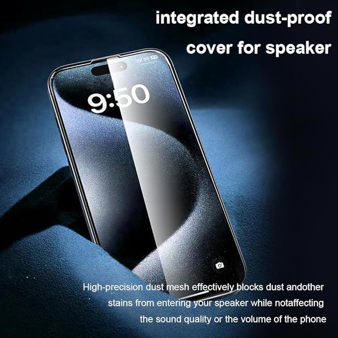 OneFish Screen Protector for Iphone 15 Plus, HD Clarity Tempered Glass Film 9H+ Hardness, with Hassle-Free Installation Frame, Dust-Free Bubble-Free Anti-Fingerprint, 2Pack