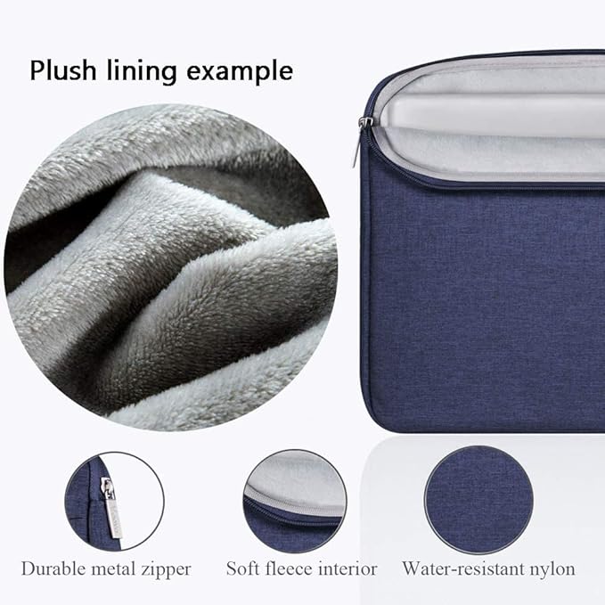Voova Laptop Sleeve Carrying Case 14 15 Inch Compatible with MacBook Air 15 M2/M3/M4 2022-2025, MacBook Pro 15, Hp Chromebook 14, Waterproof Slim Computer Cover Bag,Blue