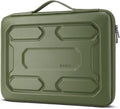 DOMISO 15.6 inch Laptop Sleeve with Handle Shockproof Waterproof EVA Protective Case for 15.6" Yoga 720 IdeaPad 310 320 ThinkPad T570/Legion 5 Gen 6/HP Envy 15/15.6" Notebooks, Green