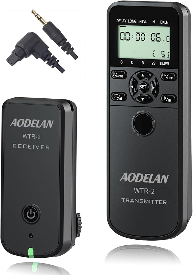 Compatible with Canon Wireless Shutter Remote - Intervalometer and Timer (EOS R5, 10D, 6D, 1D, 1Ds, 1D Mark IV, 1D Mark II)
