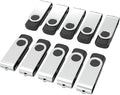 USB Flash Drives 1GB 10 Pack, Wooolken USB 2.0 Thumb Drives with Keychains Memory Stick USB Drive Pendrive for PC Laptop Computer (Black)