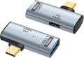 2-in-1 USB C 3.1 to USB 3.0 10Gbps Adapter with 100W Charging Port, USB Female to USB Type-C Male OTG (On The Go) Data Transfer Converter for iPhone 16/15 Series, MacBook, iPad-2Pack