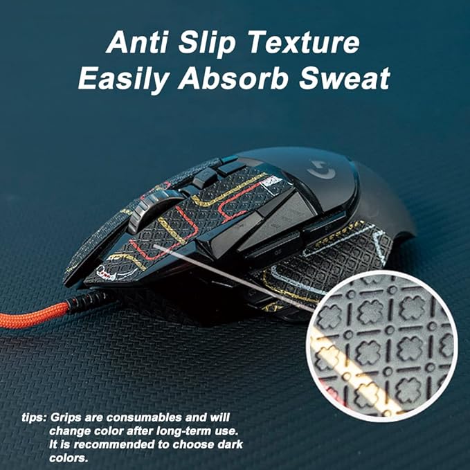 Grip Tape for Lamzu Atlantis Maya - Anti-Slip,Enhanced Control, Sweat Resistance,Improves FPS Gaming Grip & Mouse Protection [Pre-Cut] Black 0.5mm