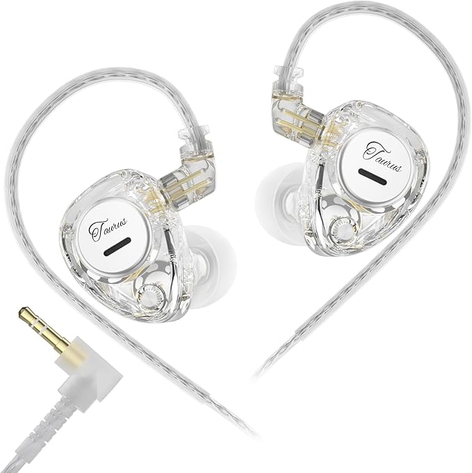 KZ Taurus in Ear Monitor Headphones, Horizontal 2DD Gaming IEM Earbuds Wired in Ear Headphones, Noise Cancelling Ear Buds Sound Localization in-Ears for Singers Musicians Audiophiles