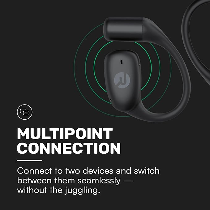 Raycon Essential Open Earbuds – True Wireless Open Ear Bluetooth 6.0 Headphones, Ultra-Lightweight, Comfort Hook Design, IPX5 Water Resistant, 36 Hours of Battery Life (Blue)