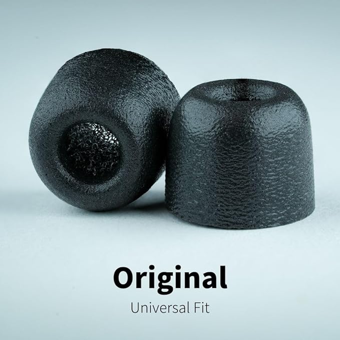 Comply 500 Core Series | Memory Foam Replacement IEM Ear Tips for KZ, Moondrop, FiiO Sennheiser & More | Superior Noise Isolation, Ultimate Comfort, Secure Fit | TechDefender, Black, Large (3 Pairs)