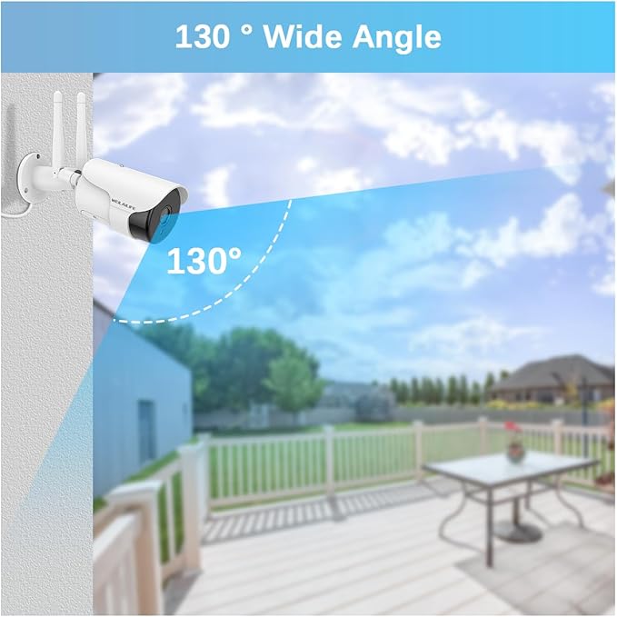 WEILAILIFE 【 90ft Super Night Vision & Dual Antenna Enhanced】 2-Way Audio Outdoor Wireless Security Camera System, WiFi Video Surveillance, Home Security Cameras