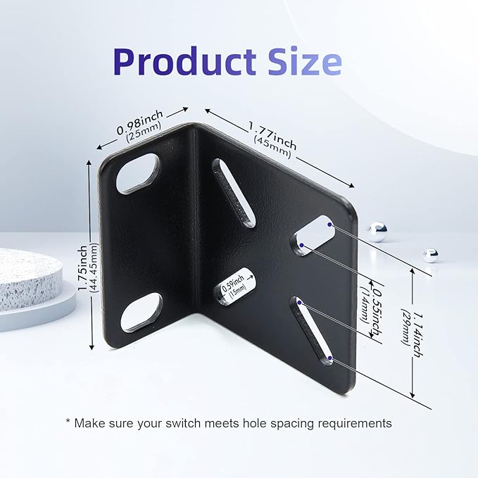Rack Mount Kit Universal 1U Rack Ears with Adjustable Holes Distance, Compatible for Most Cisco, NETGEAR,Dell, D-Link, Linksys, TRENDnet and Buffalo Tech Switches