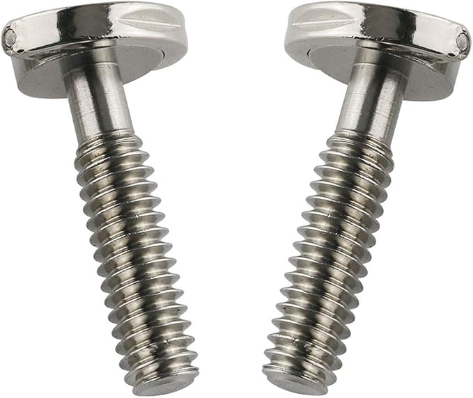 E-outstanding D Ring Hinged Screw 2PCS 1/4-20 Thread D-Ring Stainless Steel Camera Fixing Screws for Camera Tripod Monopod QR Plate 26mm Length