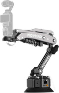 MOVMAX Blade Arm Solar Powered Electronic Suction Kit, Shock Absorber Arm Car Mount for DJI Pocket 3, GoPro Hero 13, 360 Action Cameras with Auto Pressure Detection & LCD Display, Pocket 3 Accessories