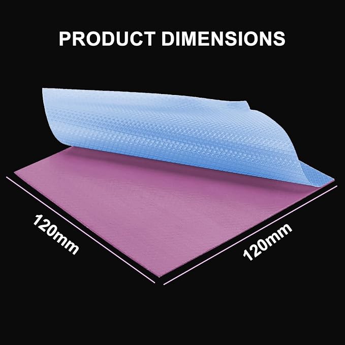 Maxtor Thermal Pad 16.8 W/mK,Thermal Pads for GPU/CPU/LED/Cooler,Excellent Heat Conduction，High Temperature Resistance (120x120x0.5mm)