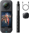 Insta360 X5 Get-Set Bundle - Waterproof 8K 360° Action Camera, Leading Low Light, Invisible Selfie Stick Effect, Rugged and Replaceable Lens, 3-Hour Battery, Built-in Wind Guard, Stabilization