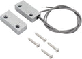 Magnetic Reed Switch Wired Surface Mount Normally Closed NC Contact Sensor Alarm Magnetic Door Switch with 2 Wires, Zinc Alloy Sliver, MC-52