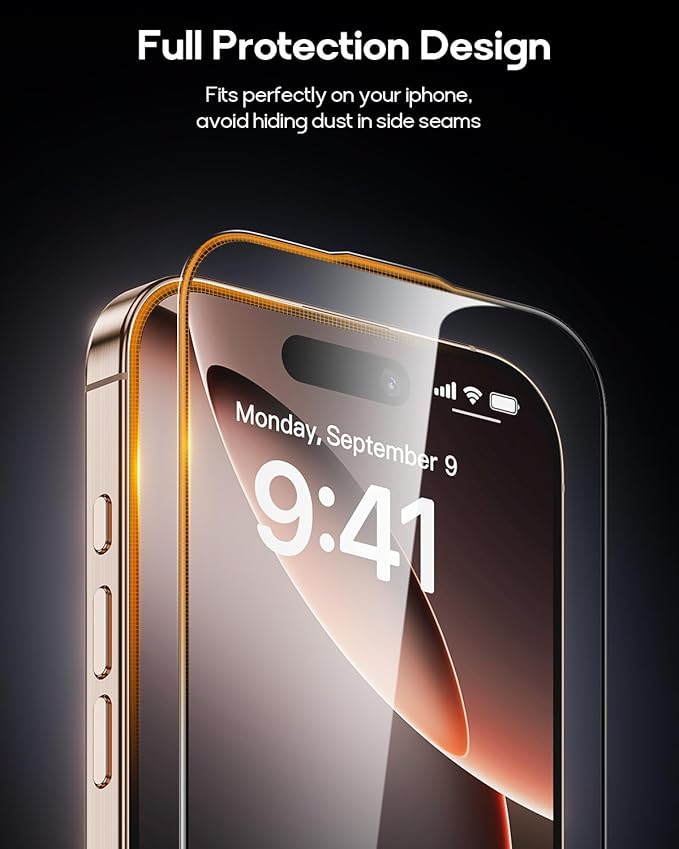 3 Pack for iPhone 12/iPhone 12 Pro Tempered Glass Screen Protector, Dust Free CABIN, Auto Positioning, Bubble Free, High Definition, Easy Installation,9H+ Hardness