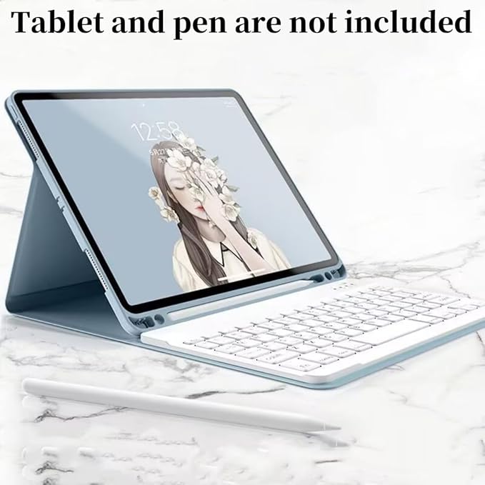 Rainbow Backlit Keyboard Case for iPad Air 13-inch (M3/M2), iPad Pro 12.9 (6th/5th/4th/3rd Gen) with Mouse and RGB Colorful Backlight Detachable Keyboard Cover,Black