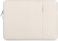 MOSISO Laptop Case 13.3 inch, 13-13.3 inch Laptop Sleeve Compatible with MacBook Air/Pro 13 / Pro 14, HP Dell ASUS Lenovo Notebook, Polyester Vertical Computer Sleeve Bag with Pocket, Sand