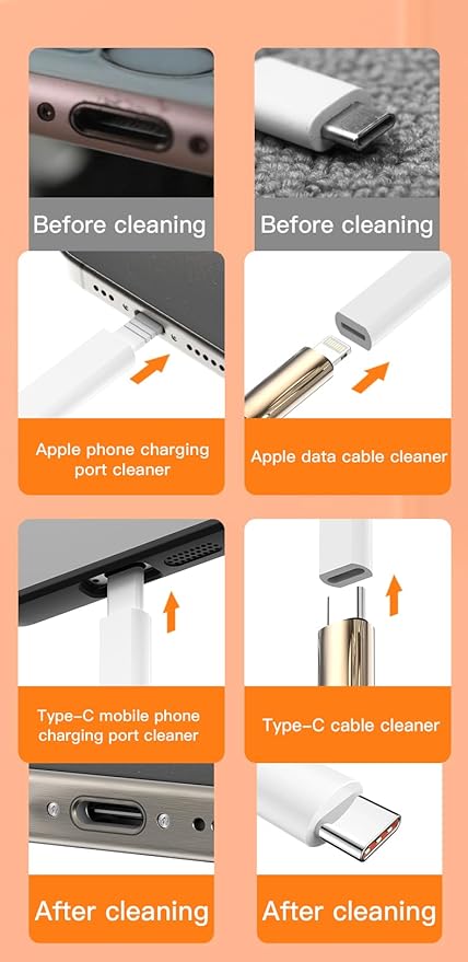 32-in-1 Multi-Functional Cleaning Kit for Electronics inlcuding Headphones,Mobile Phones,Computer,Monitor,Lens and etc, Compact and Portable Design (Black)