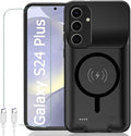 Battery Case for Galaxy S24 Plus, [12000mAh] Slim Portable Protective Fast Charging Case Backup Power Bank Battery Case Compatible with Galaxy S24 Plus-6.7 inch-Black