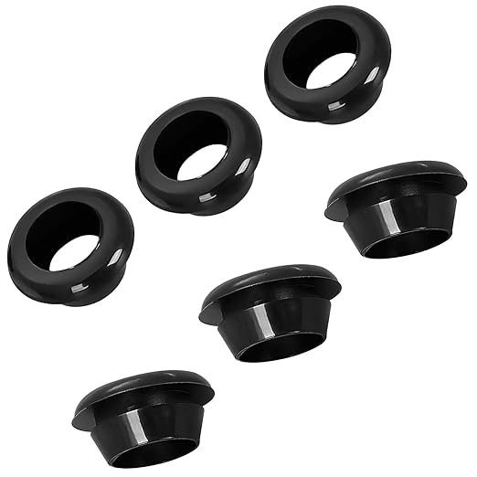 Qrity 20 PCS Rubber Grommets Cable Railing, Car Grommet, Cable Railing Protective Sleeves for Metal Posts, ID 6mm Mount Dia 8mm