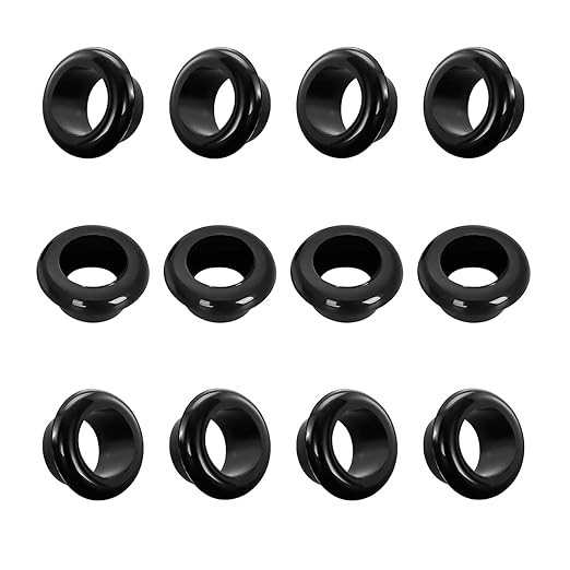 Qrity 20 PCS Rubber Grommets Cable Railing, Car Grommet, Cable Railing Protective Sleeves for Metal Posts, ID 6mm Mount Dia 8mm