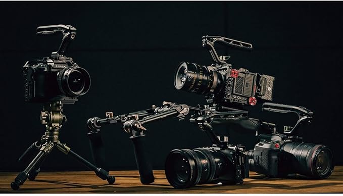Tilta Xeno Top Handle for Filmmakers & Cameras-Titanium Gray | Aluminum Alloy and Silicone Build | 1/4″-20 Threads w/Locating Points | Safety Release Pin | Comfortable Handling (Dual 1/4"-20)