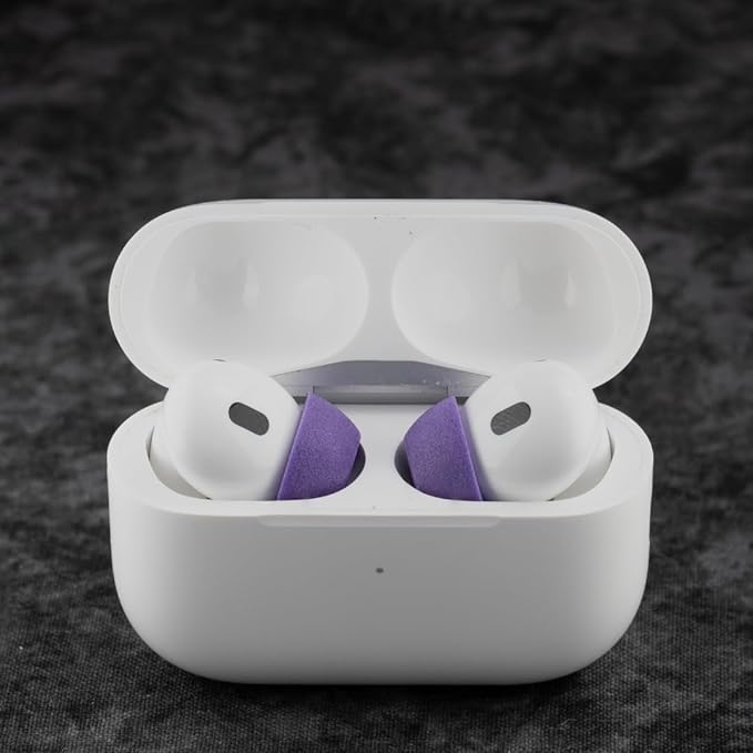 Comply TrueGrip MAX | Premium Memory Foam Replacement Earbud Tips for Apple AirPods Pro 1 & 2 | Long Lasting Comfort, MAX Durability, Secure Fit, Superior Noise Isolation| Purple (Medium) (3 Pairs)