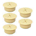 5 Pcs Desk Grommet 2" / 50 mm, Desk Hole Cover for Cables Beige, Cable Grommet ABS Plastic, Desk Hole Grommet for Home & Office Pc, Detachable Cable Cord Organizer