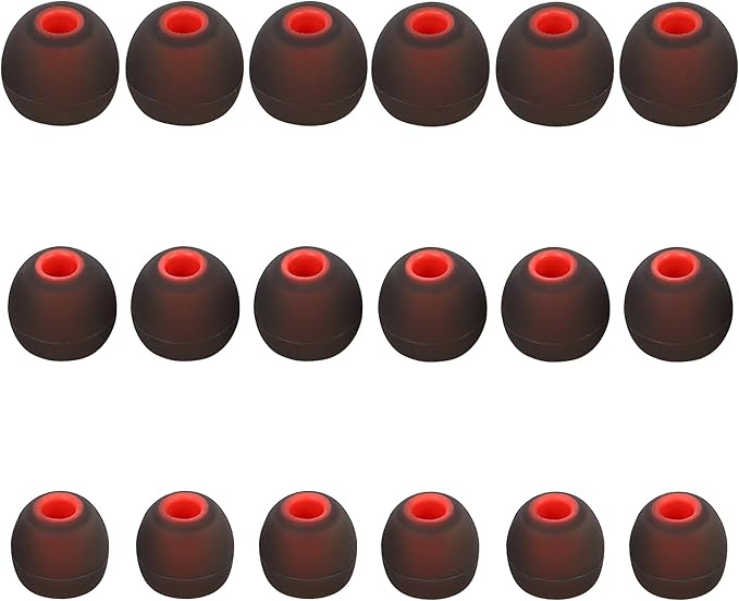 Earbud Replacement Tips Silicone Earbud Tips Eartips Fit Most in-Ear Earbuds(Inner Hole 3.8mm -5.1mm) Headphone Rubber Tips Earbud Covers 9 Pairs S M L