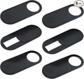 Computer Camera Cover Slide, 0.028 Inch Ultra-Thin Camera Blocker for Protect Your Privacy Security, Camera Cover Accessories Fits MacBook Pro & Air, iPhone iPad iMac (Black - 6 Pack)
