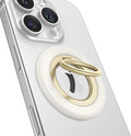 andobil [2025 Upgraded] Double-sided Magnetic Phone Grip for MagSafe [Sability Max] Strong Magnetic Phone Ring Holder Compatible with MagSafe Accessories, iPhone 16 Plus 15 14 13 12 Pro Max Mini White