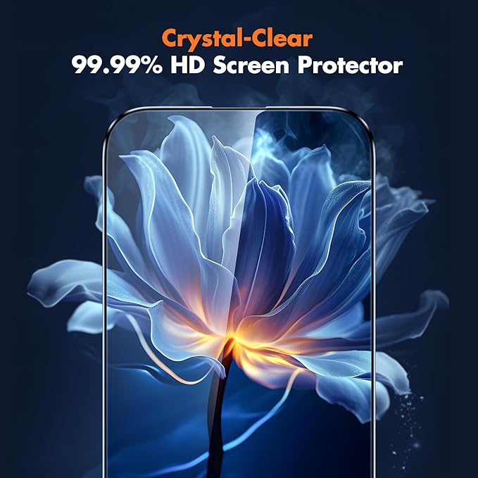 UNBREAKcable 3-Pack Screen Protector for iPhone 16 Pro Max [Military Grade Shatterproof] Tempered Glass Screen for Apple 16 Pro Max [9H Hardness][Full Coverage][Bubble Free][Easy Installation]