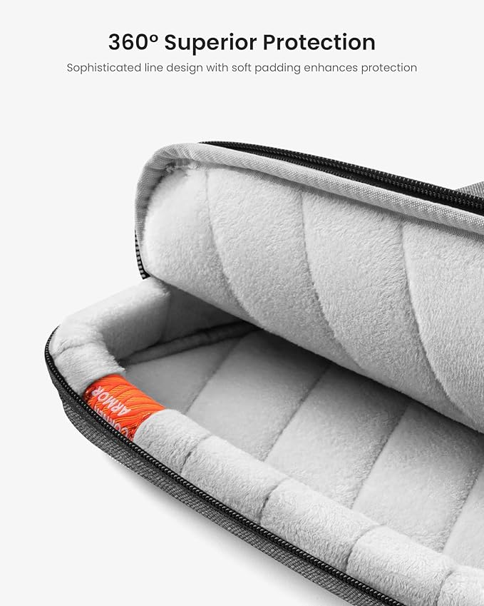 tomtoc 360° Protective Laptop Shoulder Bag for 15.6 Inch Laptop, Fit Acer Aspire 3/5/7, Dell Inspiron/XPS, ASUS ROG/TUF, Lenovo ThinkPad L/E/T/P/V, Waterproof Accessory Case