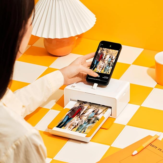 KODAK Dock Plus 4PASS Instant Photo Printer, 4x6 inches, 50 Sheets Bundle