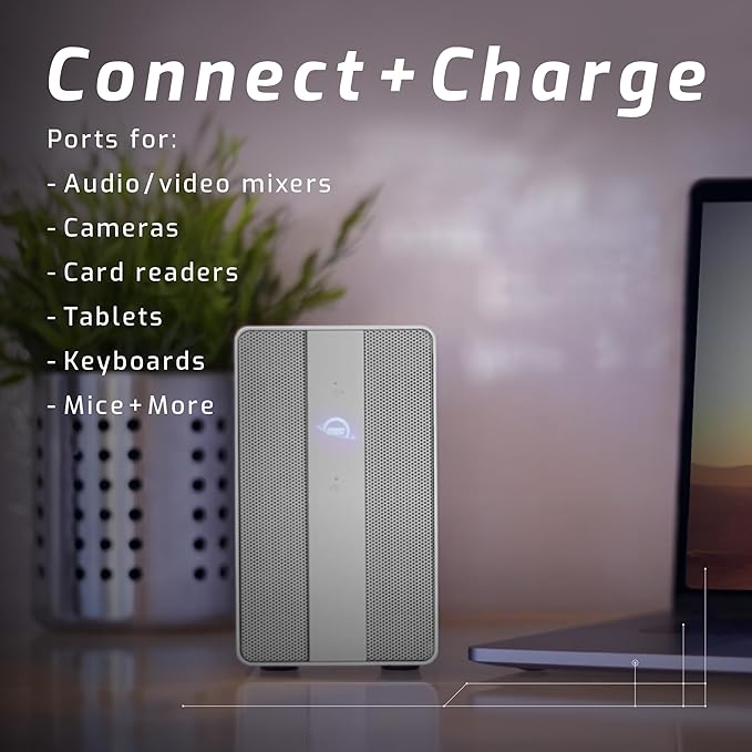 OWC 8TB Mercury Elite Pro Dual USB-C/Thunderbolt 3 External Raid Storage Enclosure with 3Port HUB for Mac and PC
