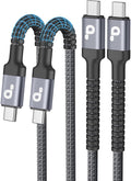 USBC to USBC Cable 10FT, 2Pack USB C Charger Cable, Long Type C Fast Charging Cable Nylon Braided USB-C Charger Cord Compatible with iPhone 16/15/Pro/Plus/Pro Max/Samsung Galaxy S23/LG/Switch